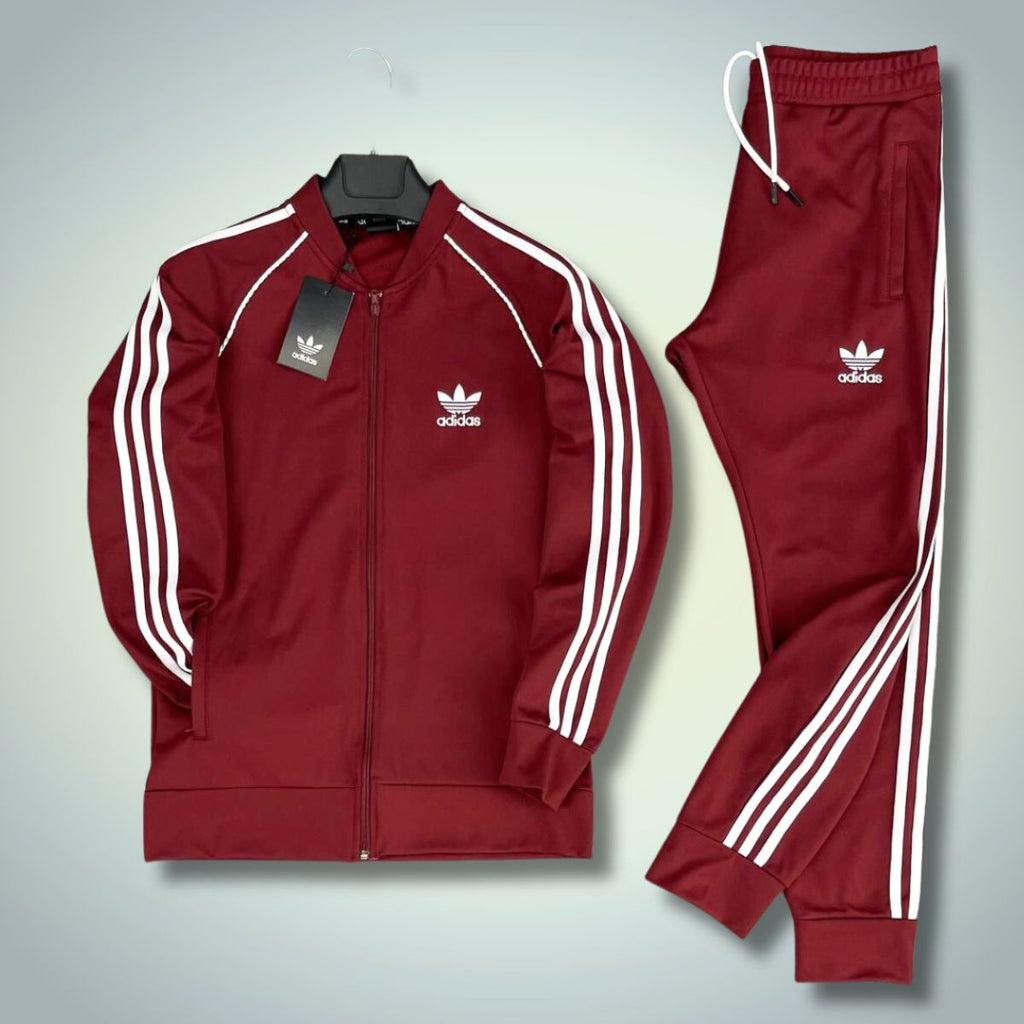 Adidas Classics Adicolor férfi tréningruha, bordó. Prémium minőség
