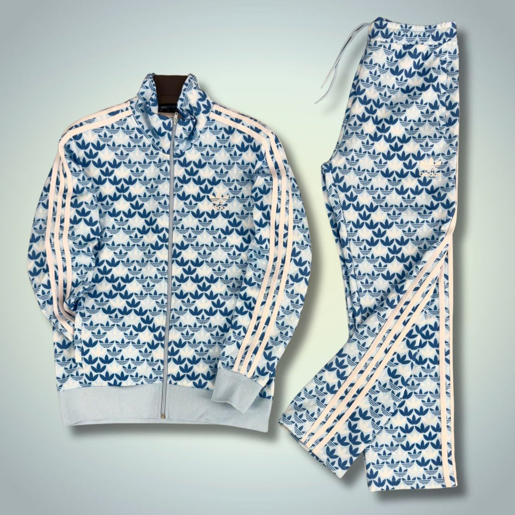Adidas férfi tréningruha, logómintás, világoskék. Prémium minőség