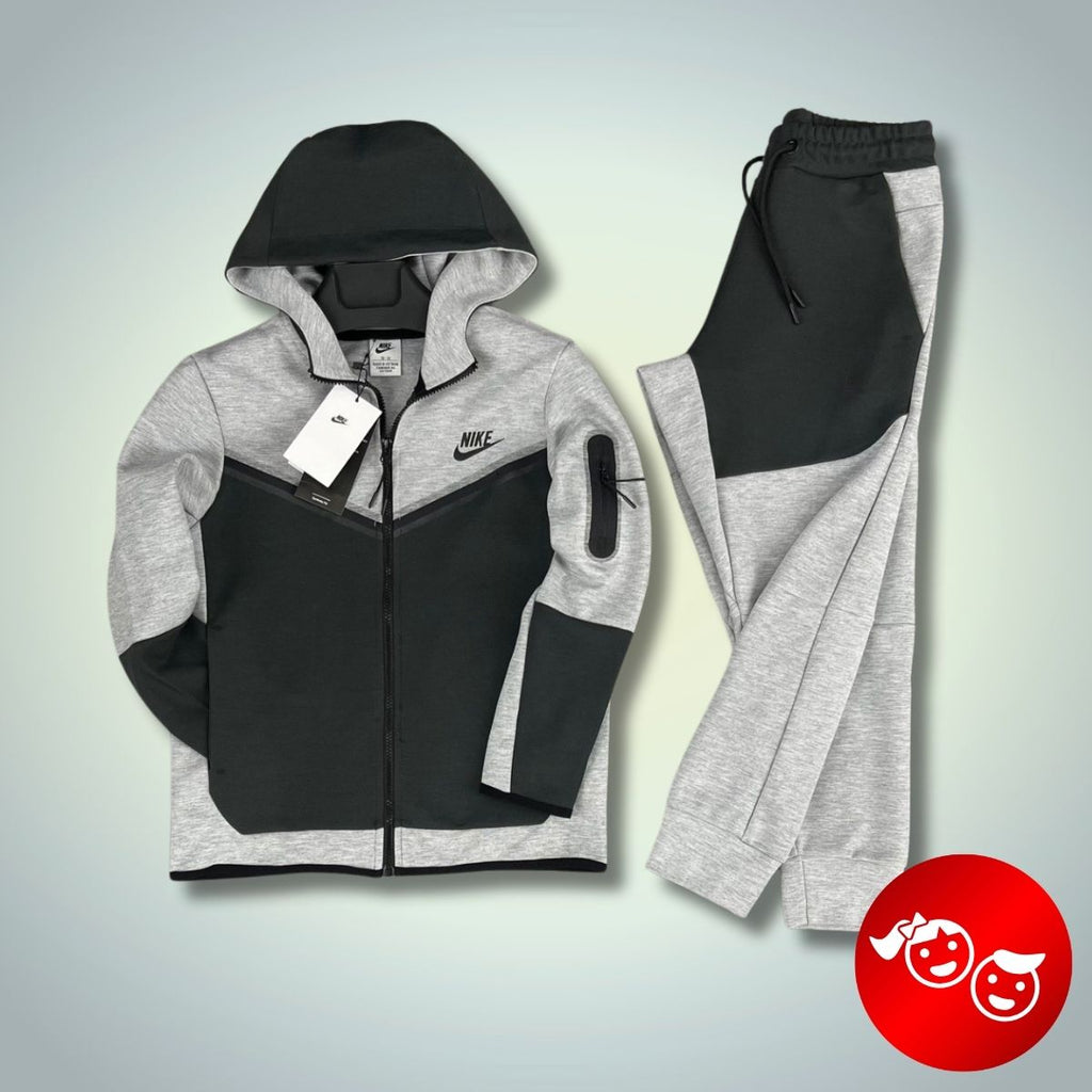 Nike Tech Fleece gyerek tréningruha, grafit és szürke színben. Prémium minőség