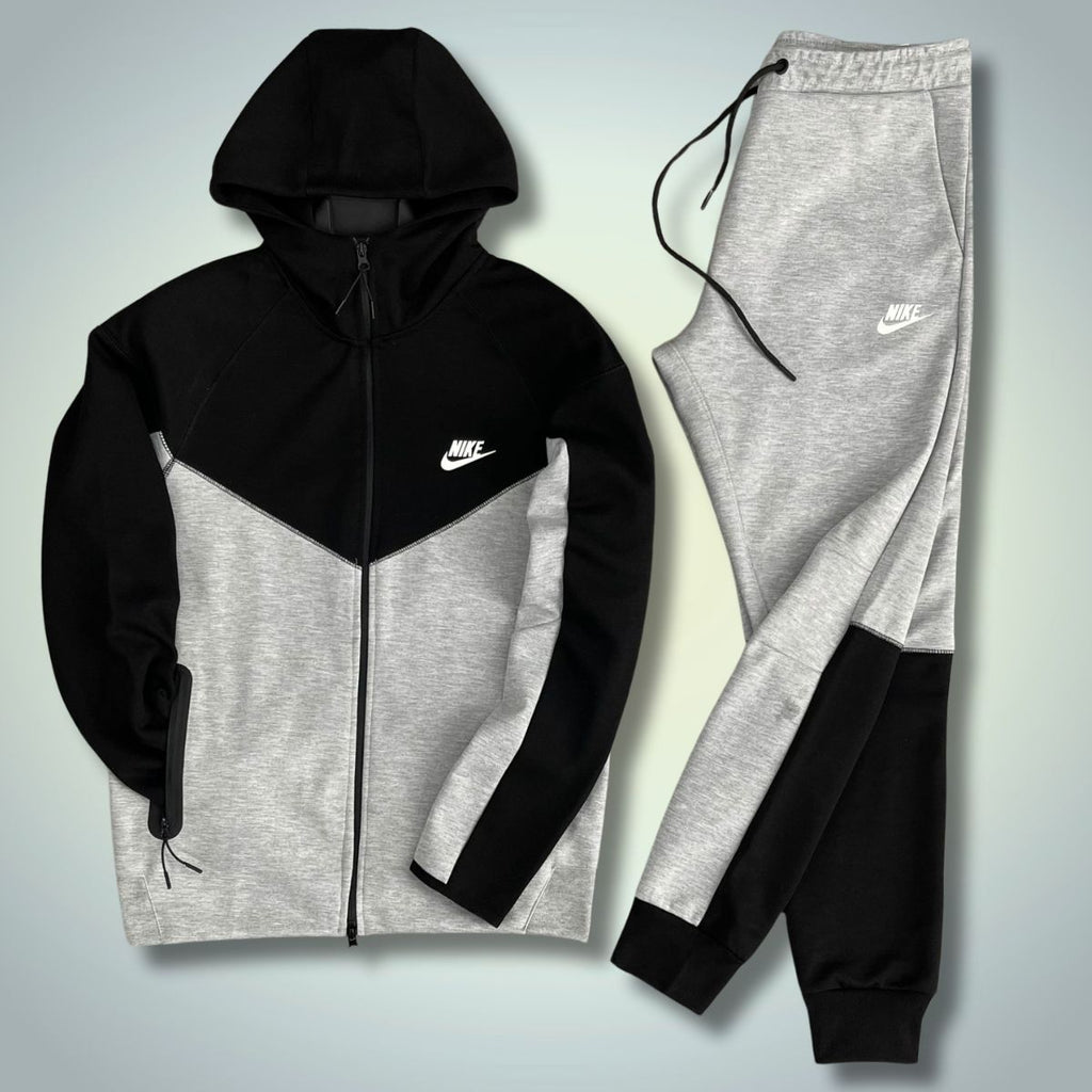 Nike Tech Fleece férfi tréningruha, fekete és szürke. 2023-as modell. Prémium minőség