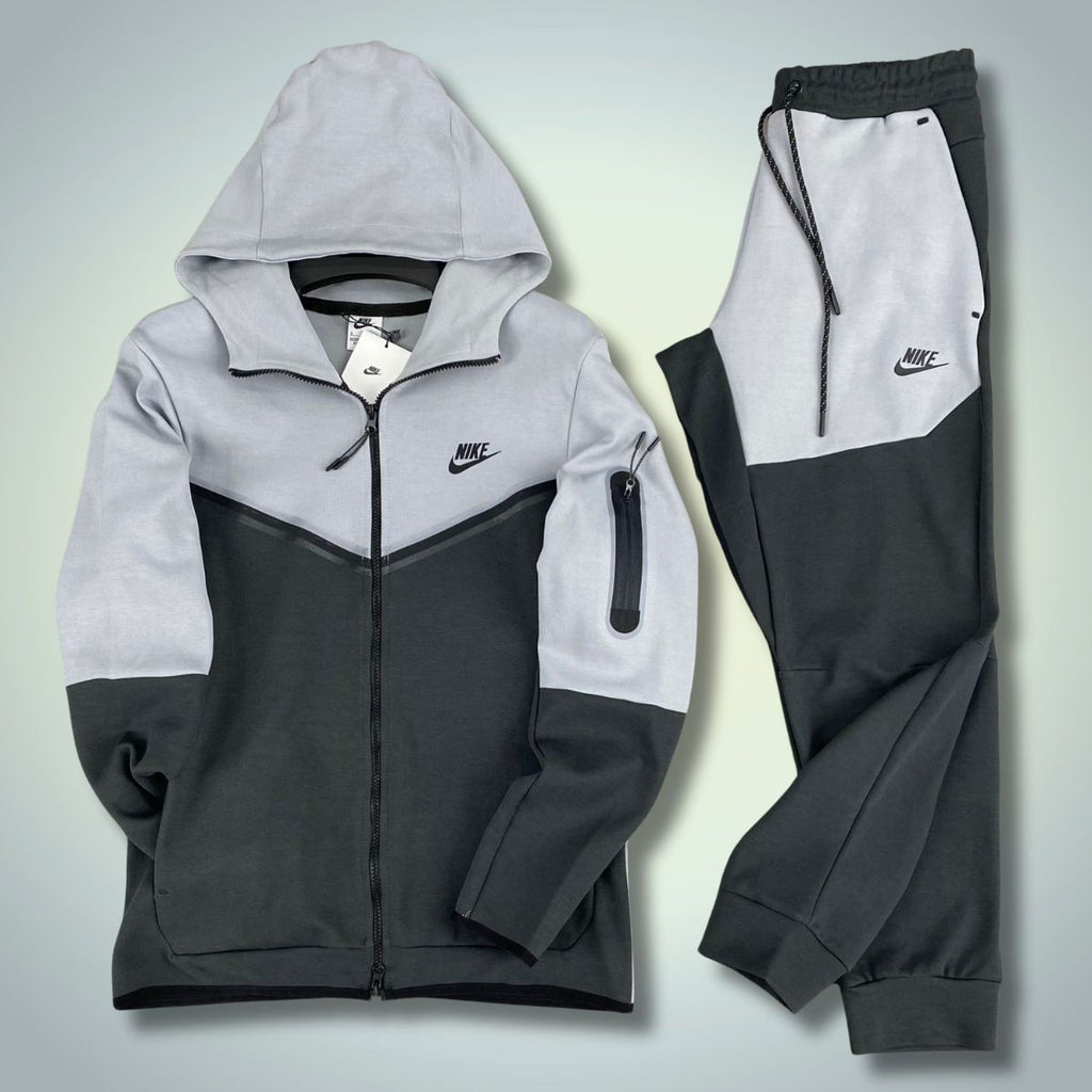 Nike Tech Fleece férfi tréningruha, grafit és világosszürke színben. Prémium minőség