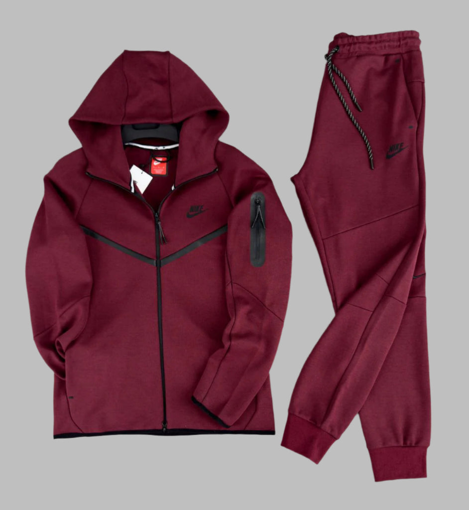 Férfi Nike Tech Fleece sportkomplett, bordó színben. 2024-es modell. Prémium minőség.
