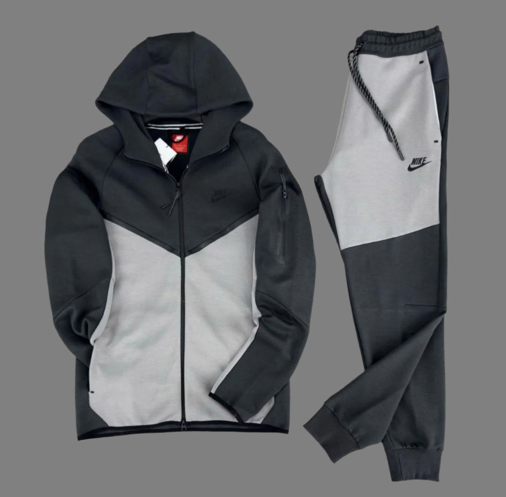 Férfi Nike Tech Fleece melegítő szett, grafitszürke - világos metálszürke. 2024-es modell. Prémium minőség
