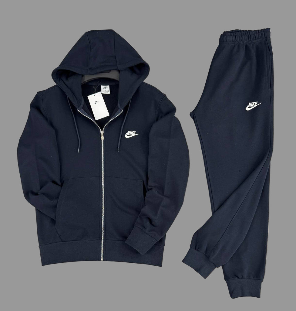 Férfi Nike sportruházat, sötétkék, fehér logóval