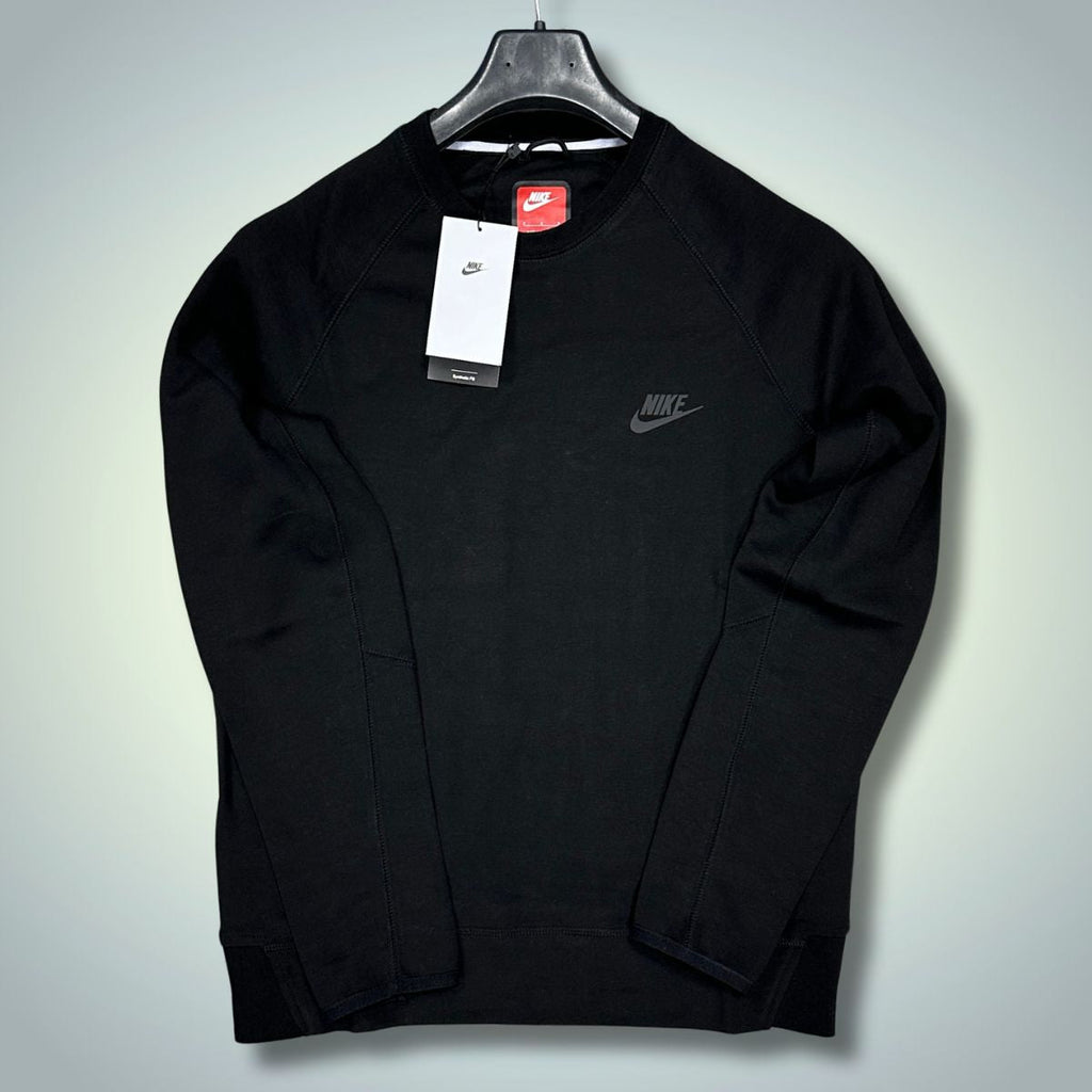 Nike Tech Fleece pulóver, "Men's crew", balck. Prémium minőség