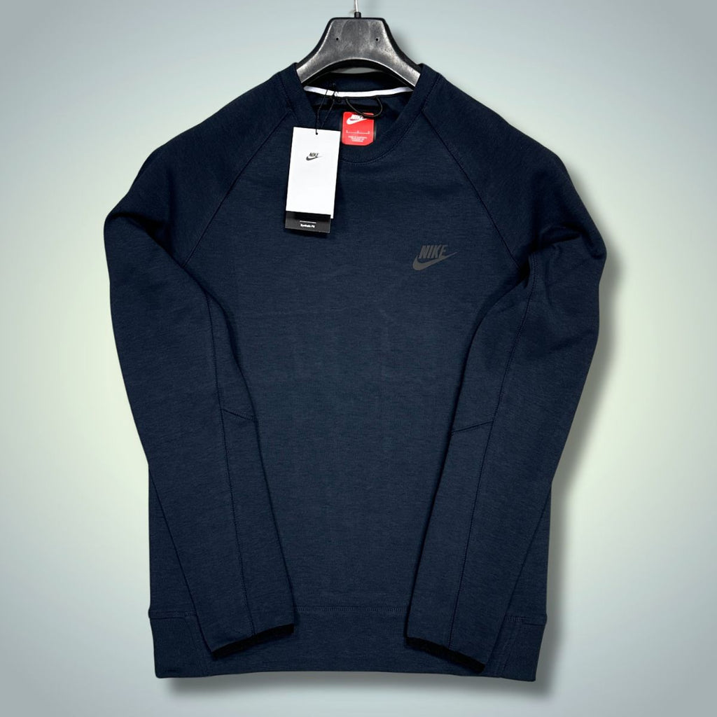 Nike Tech Fleece pulóver, "Men's crew", sötétkék. Prémium minőség