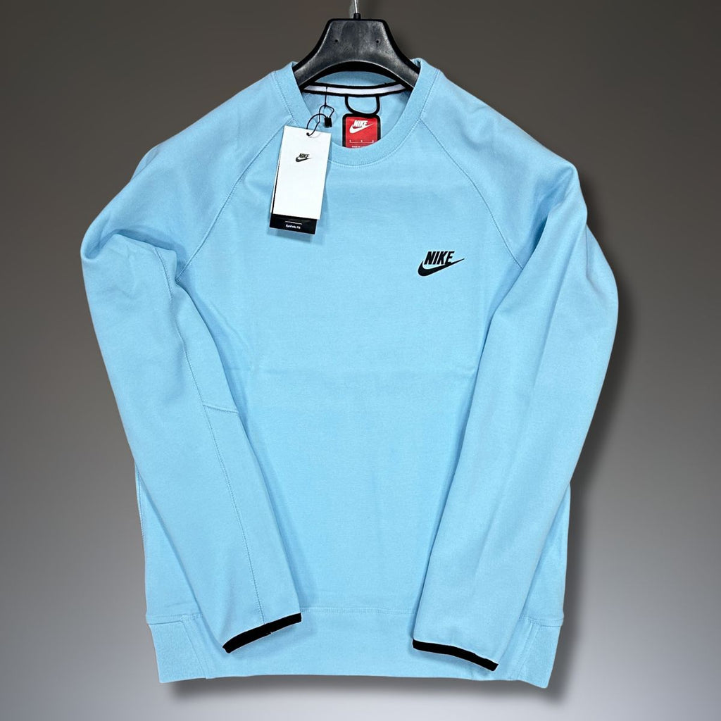 Nike Tech Fleece pulóver, "Men's crew", világoskék. Prémium minőség