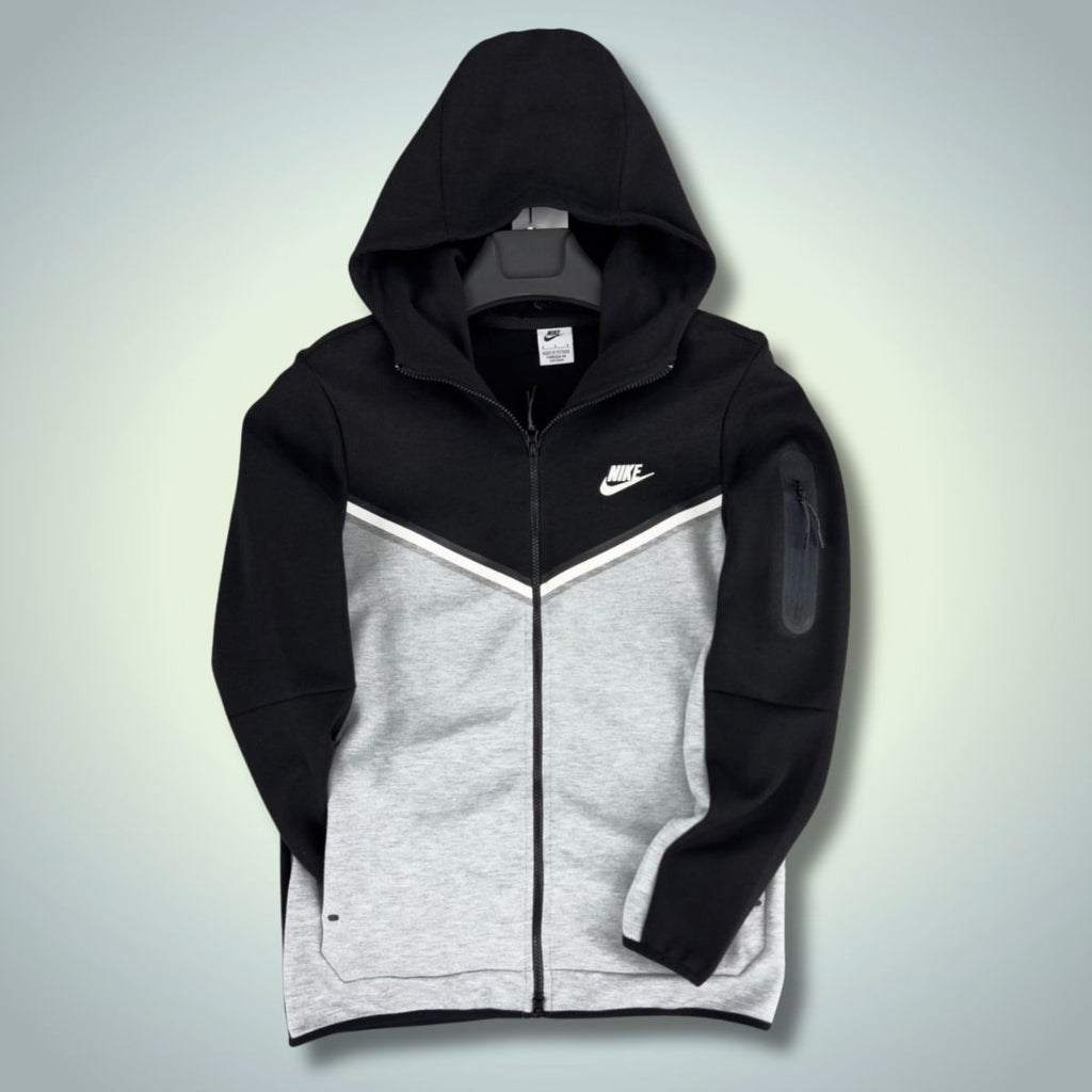Nike Tech Fleece férfi pulóver, fekete - szürke. Prémium minőség