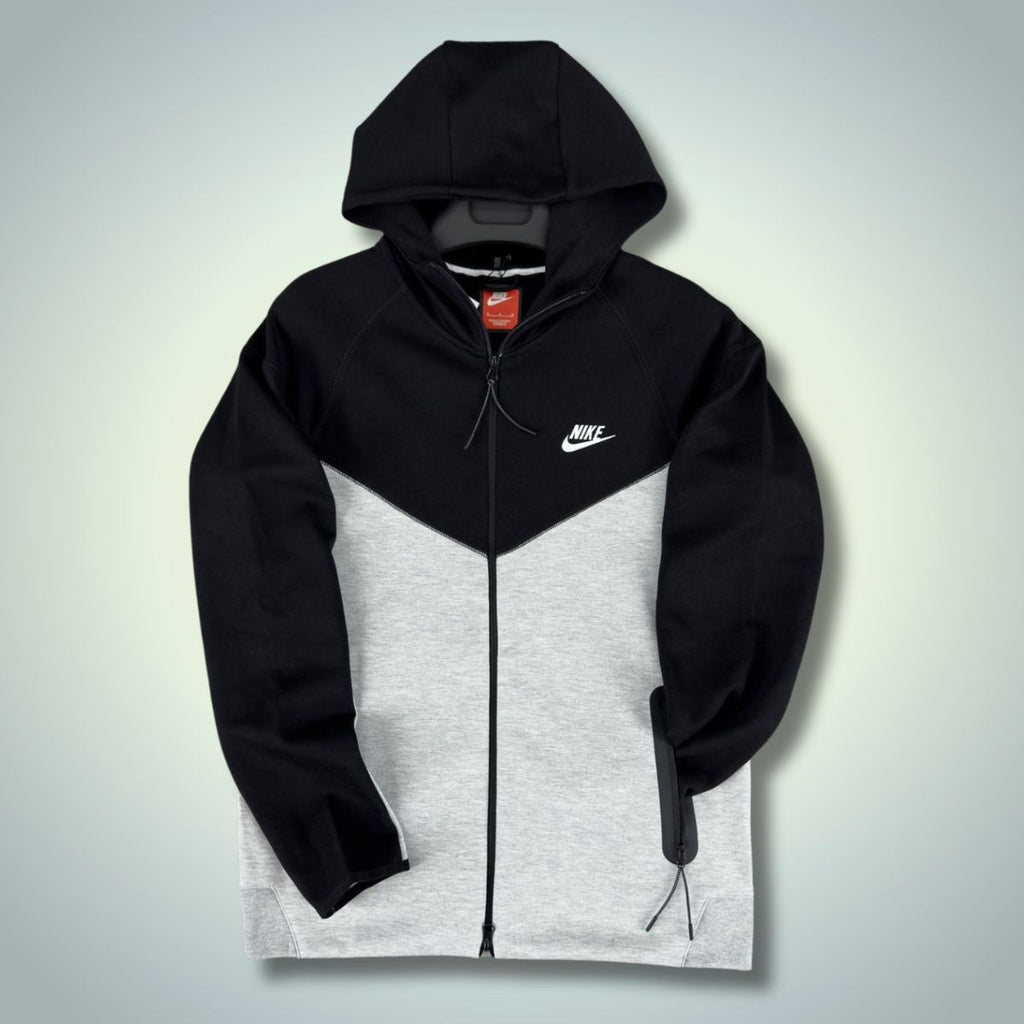 Nike Tech Fleece férfi pulóver, fekete - szürke. Modell 2023. Prémium minőség