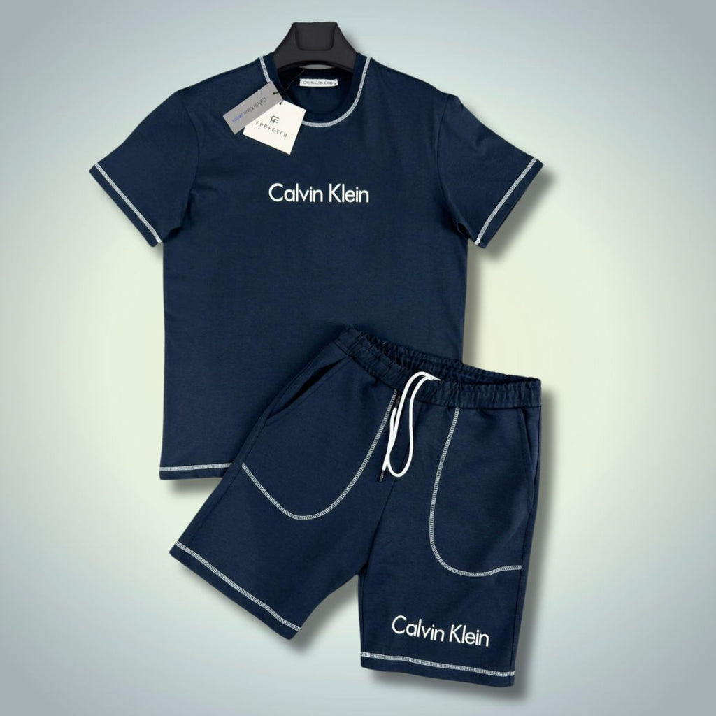 Calvin Klein férfi szett rövidnadrággal, Sötétkék. Prémium minőség