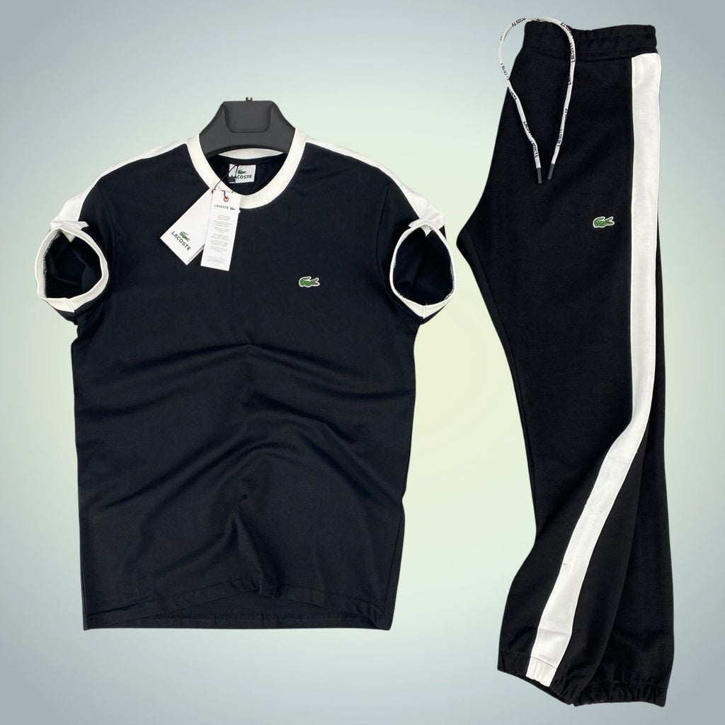 Lacoste férfi nyári szett, Fekete - Fehér. Prémium minőség