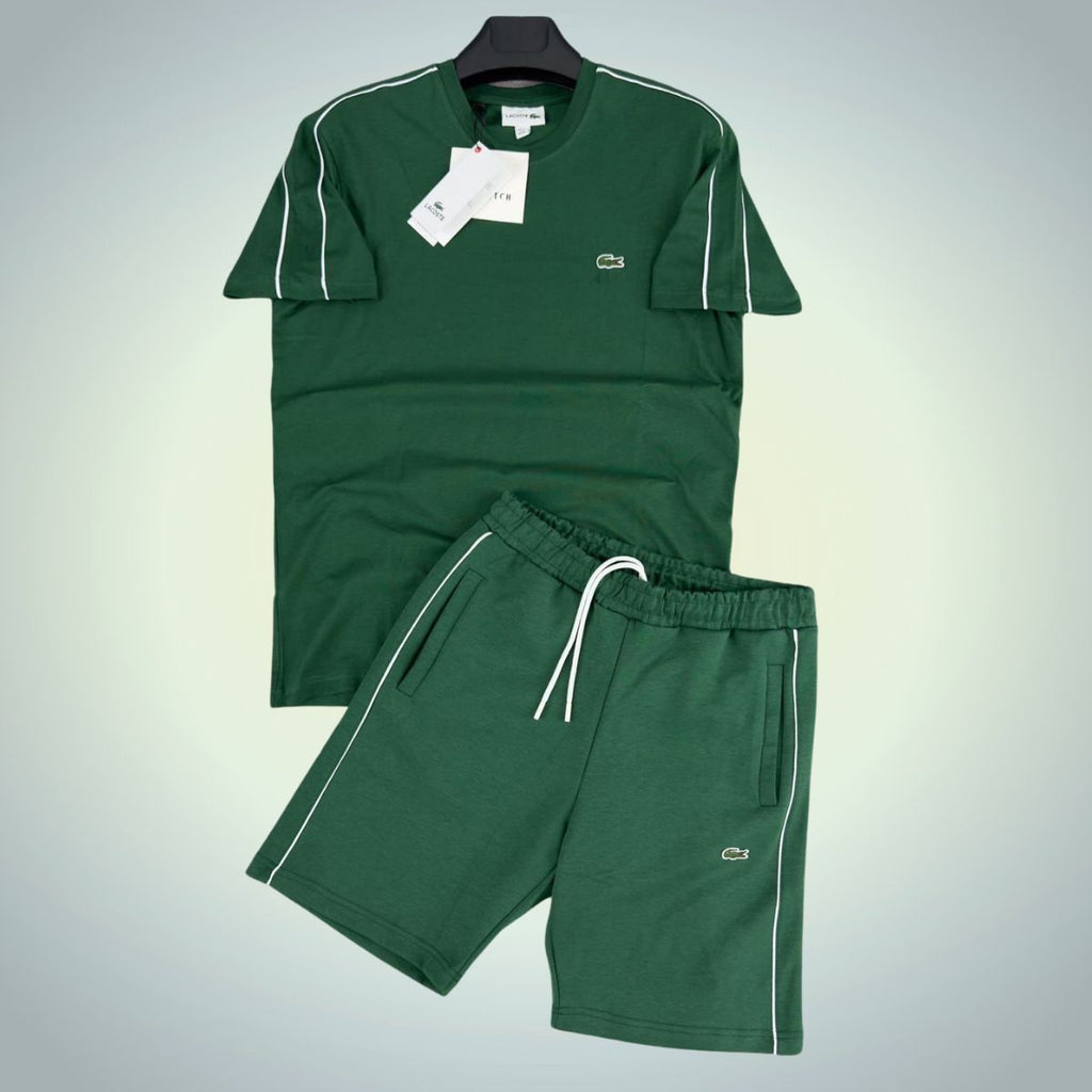 Lacoste férfi szett rövidnadrággal, zöld. Prémium minőség