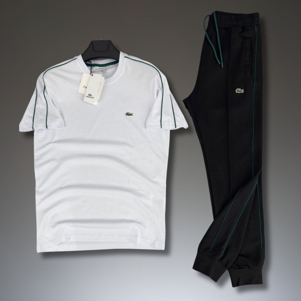 Lacoste férfi nyári szett, Fehér - Fekete. Prémium minőség