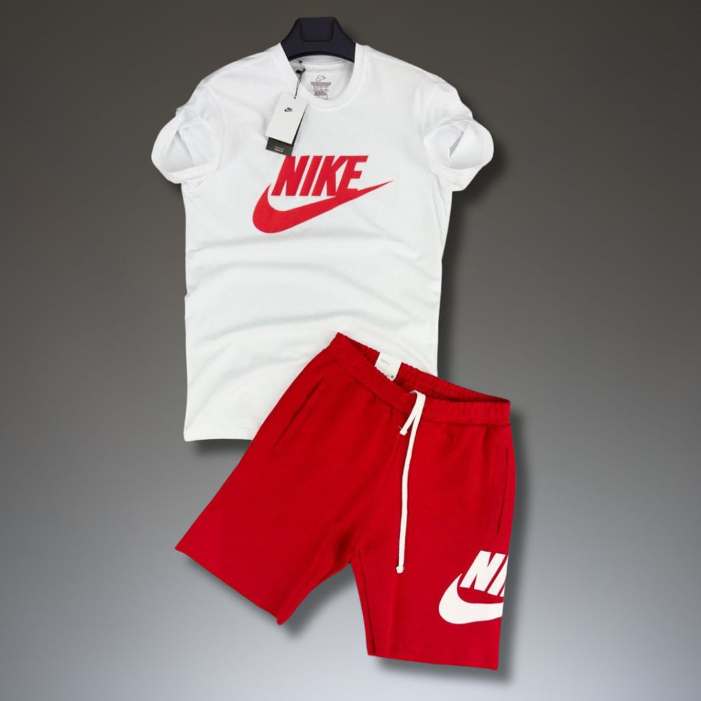 Nike férfi szett rövidnadrággal, Piros. Factory outlet