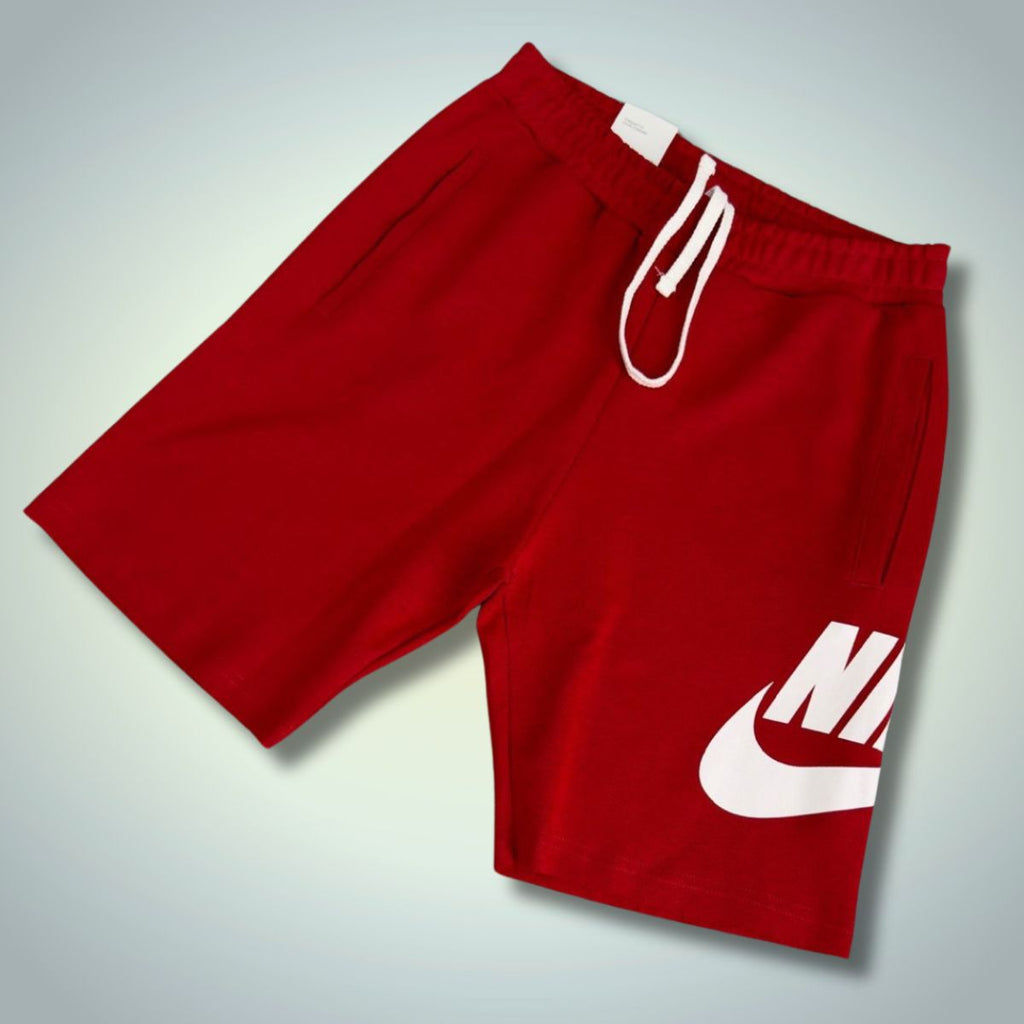 Nike férfi rövidnadrág, piros, nagy logóval. Factory outlet