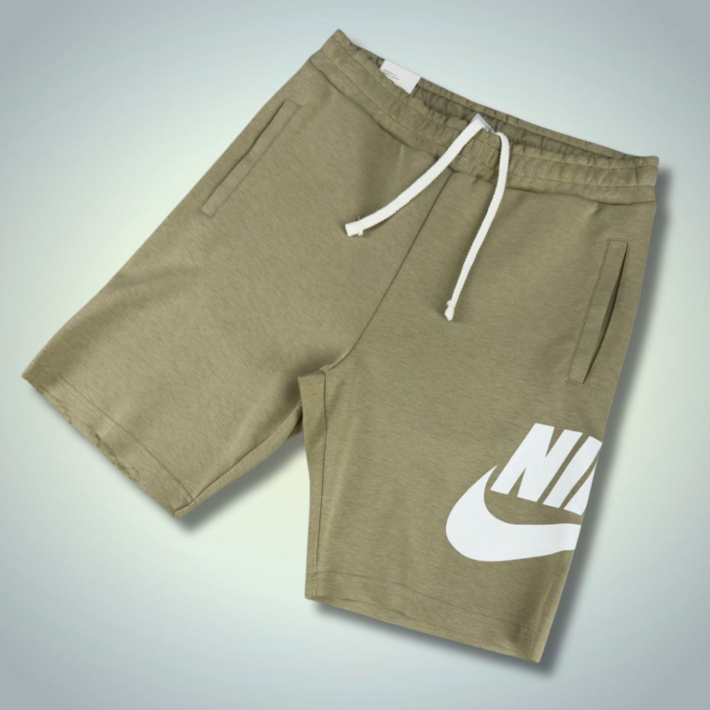Nike férfi rövidnadrág, olívazöld, nagy logóval. Factory outlet