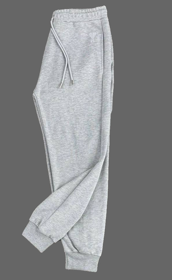 AMI férfi melegítőnadrág, klasszikus szürke színben.