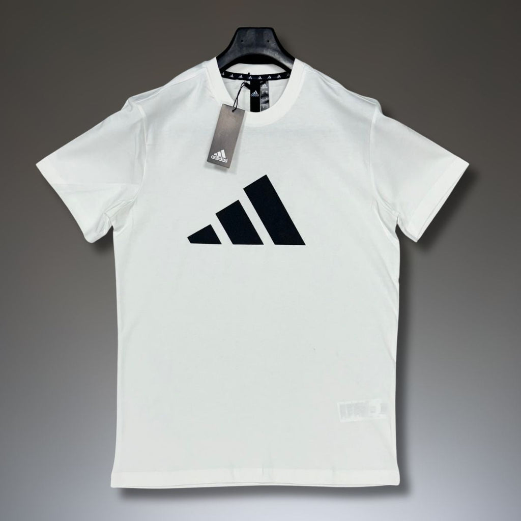 Adidas férfi póló, fehér, fekete logóval. Prémium minőség