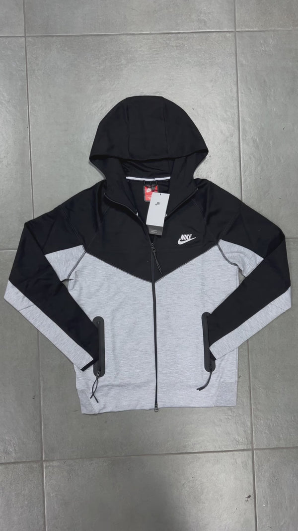Nike Tech Fleece férfi pulóver, fekete - szürke. Modell 2023. Prémium minőség
