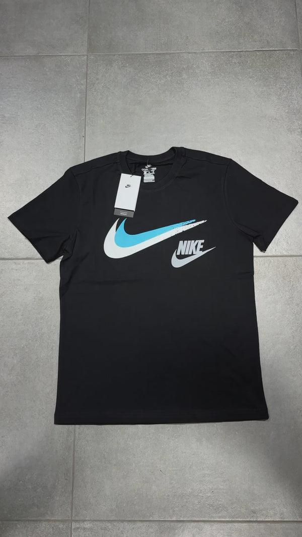 Nike férfi póló, fekete, fehér logóval. Prémium minőség