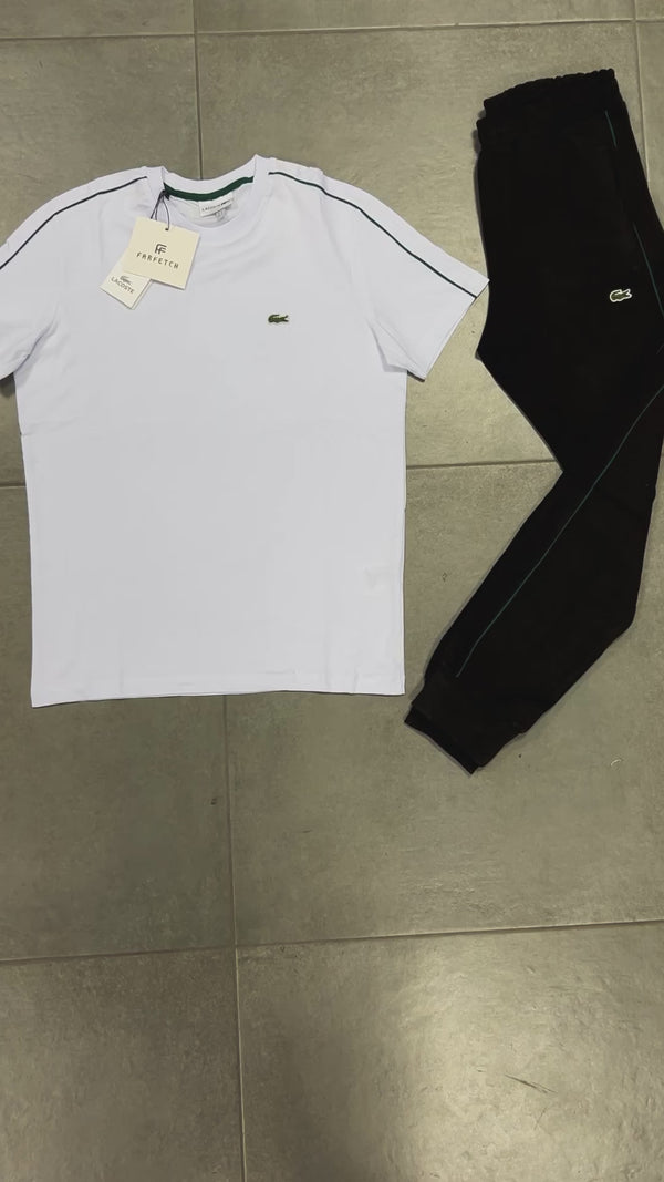 Lacoste férfi nyári szett, Fehér - Fekete. Prémium minőség
