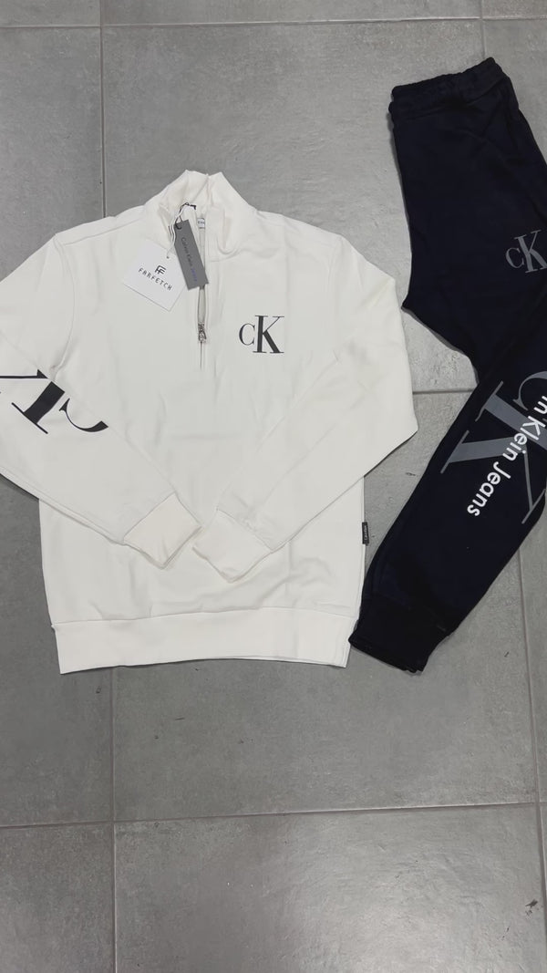 Calvin Klein férfi tréningruha, fehér - fekete. Prémium minőség