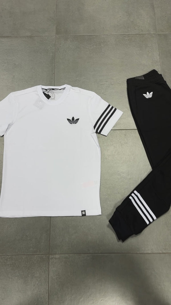 Adidas férfi nyári szett, Fekete - Fehér. Prémium minőség