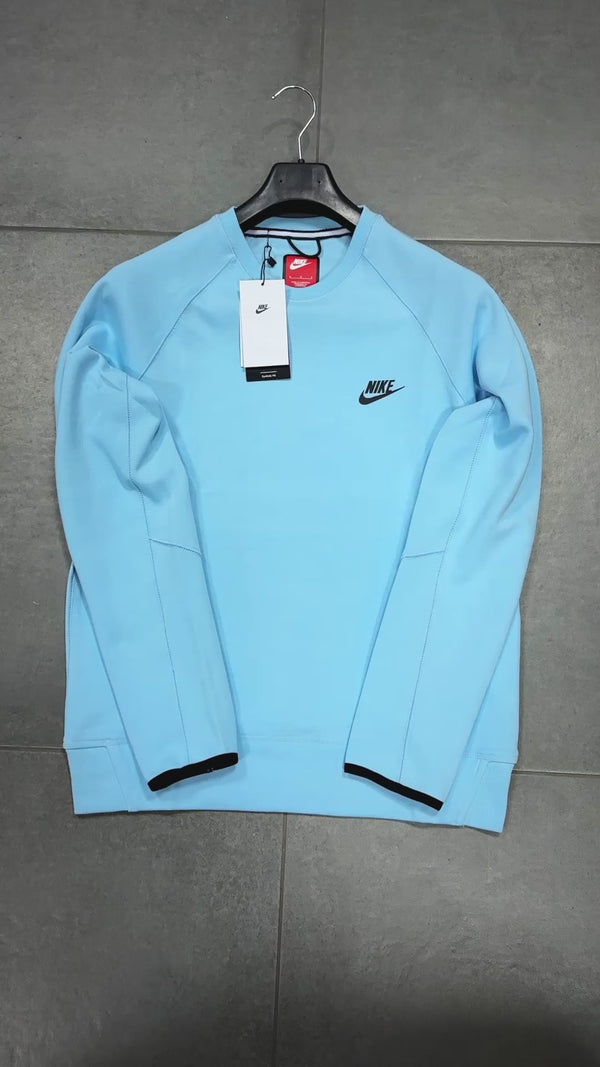 Nike Tech Fleece pulóver, "Men's crew", világoskék. Prémium minőség