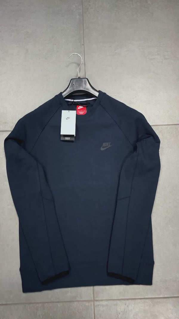 Nike Tech Fleece pulóver, "Men's crew", sötétkék. Prémium minőség
