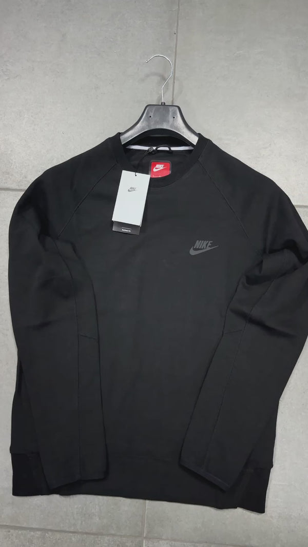 Nike Tech Fleece pulóver, "Men's crew", balck. Prémium minőség