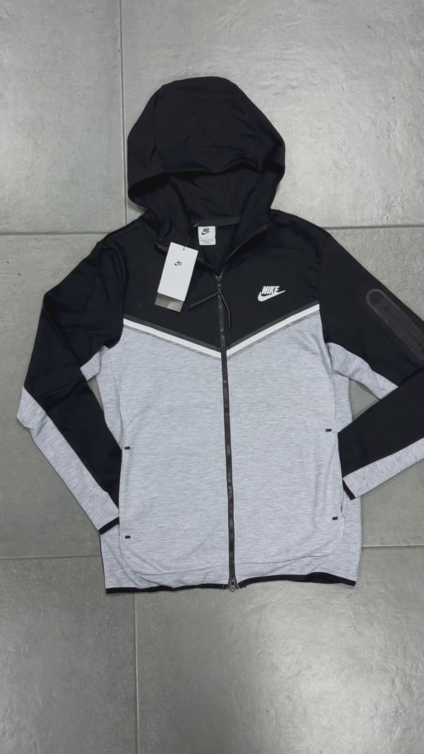 Nike Tech Fleece férfi pulóver, fekete - szürke. Prémium minőség