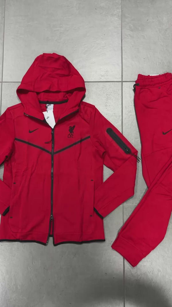 Nike Liverpool Tech Fleece férfi tréningruha, piros. Prémium minőség
