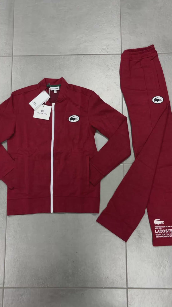 Lacoste férfi tréningruha, bordó. Prémium minőségű