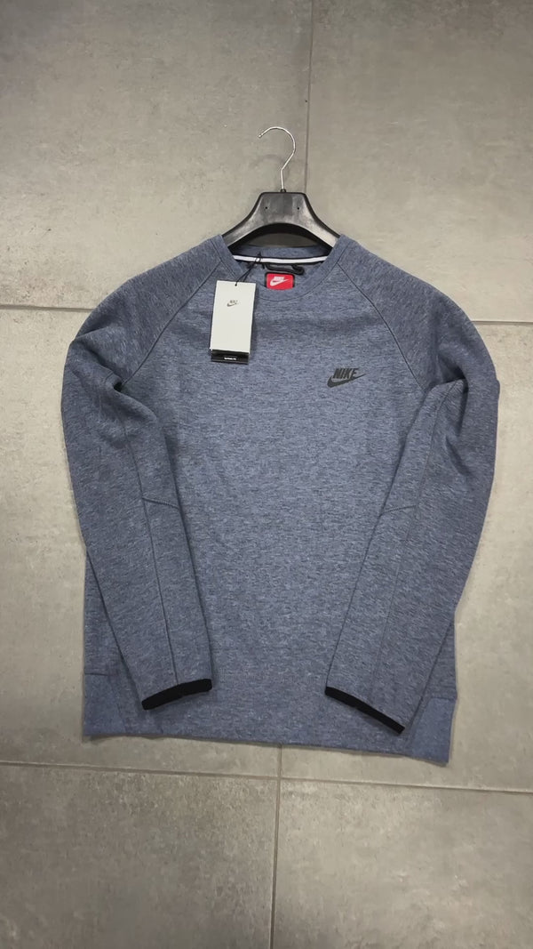 Nike Tech Fleece pulóver, "Men's crew", kék. Prémium minőség