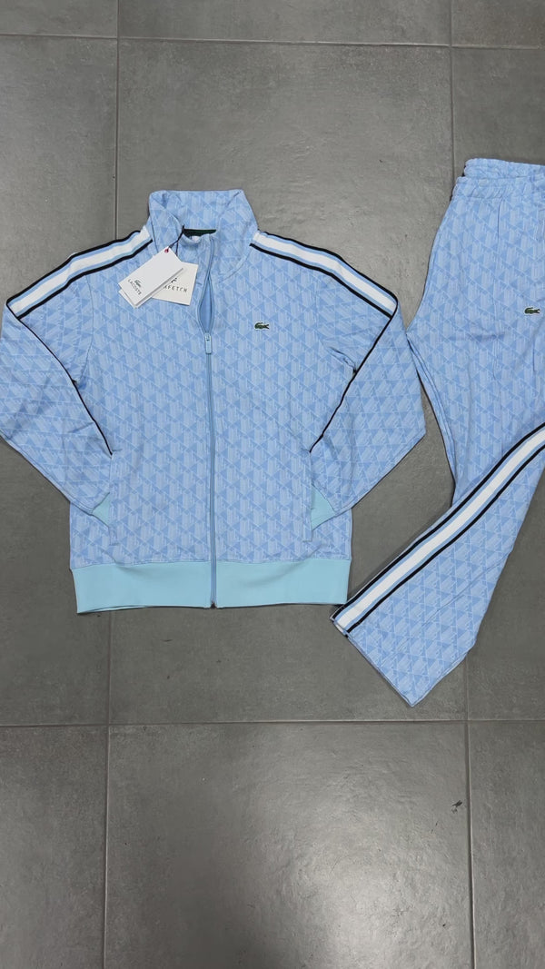 Lacoste férfi tréningruha, Jacquard Monogram, világoskék. Prémium minőség