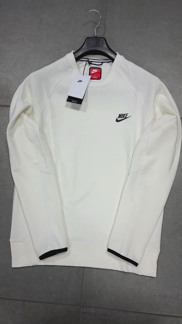 Nike Tech Fleece pulóver, "Men's crew", fehér. Prémium minőség
